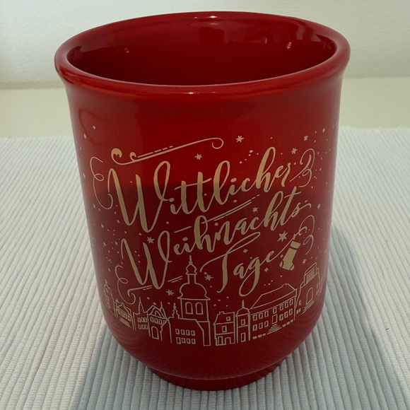 Wittlich Germany Red Christmas Market Mug with Gold Design - Picture 3 of 7